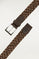 Plaited belt in brown shades