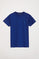 Maglietta basic blu royal in cotone con logo Rigby Go