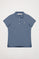 Polo de manga corta piqué azul denim con logo Rigby Go