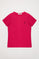 Maglietta basic fucsia a maniche corte con logo Rigby Go
