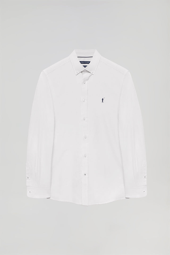 Chemise Oxford blanche avec logo Rigby Go