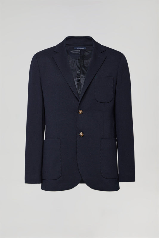 Blazer blu marino con particolari Polo Club