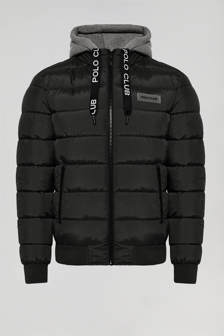 Steppjacke Dolomite schwarz mit Polo Club Aufnäher