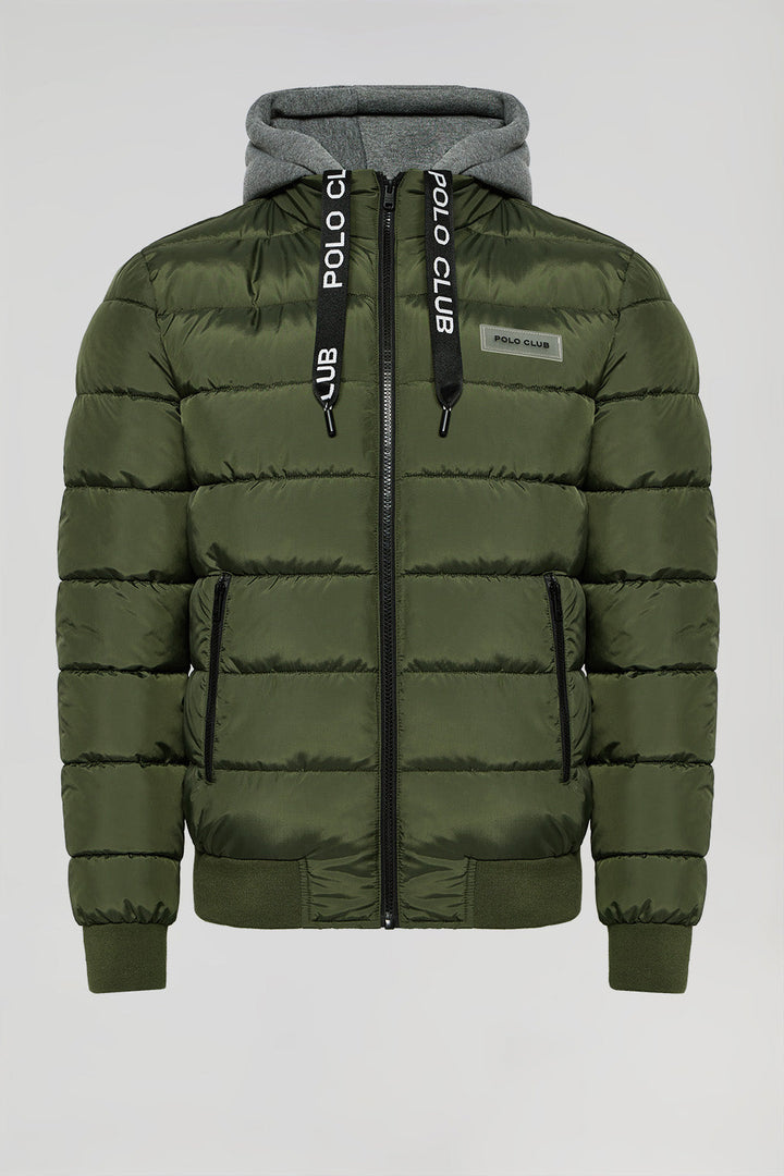 Green Dolomite puffer jacket with Polo Club patch