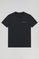 Camiseta orgánica vintage negra con detalle Polo Club