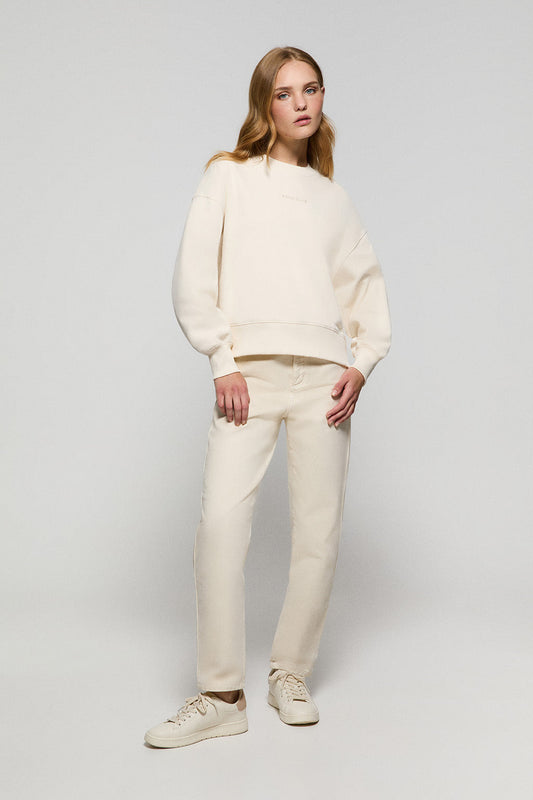 Basic-Sweatshirt mit Rundkragen beige Minimal Polo Club