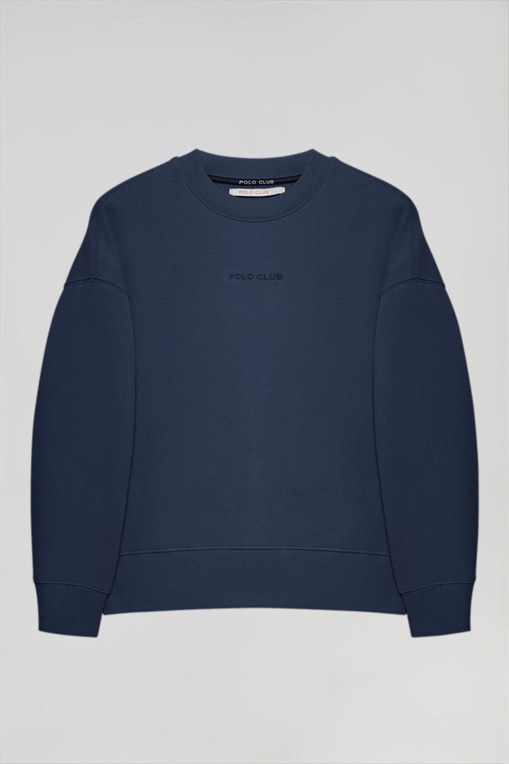 Sudadera básica navy de cuello redondo Minimal Polo Club