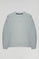 Basic grijsachtige sweater met ronde hals en Minimal Polo Club-logo