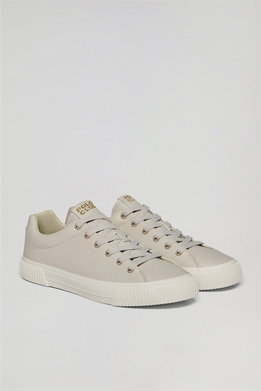 Beige damessneaker 'Habana' van synthetisch leer met Polo Club-details