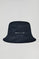 Cappello bucket blu marino con logo ricamato minimal Polo Club
