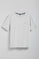 Witte T-shirt 'Saul' met peach effect en Polo Club-patch in rubberen keperstof