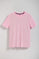 Surfer-T-Shirt Loose Fit rosa mit gummiertem Polo Club-Logo Minimal