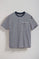 Blauw-wit gestreepte T-shirt 'Timothée' met borstzakje met Polo Club-detail