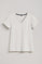 Witte T-shirt 'Turia' met peach effect en Polo Club-print