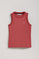 T-shirt basique couleur terracotta sans manches à col ras du cou avec un logo brodé Rigby Go