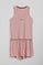 Pyjama-Set rosa mit Top und Shorts und Polo Club Details