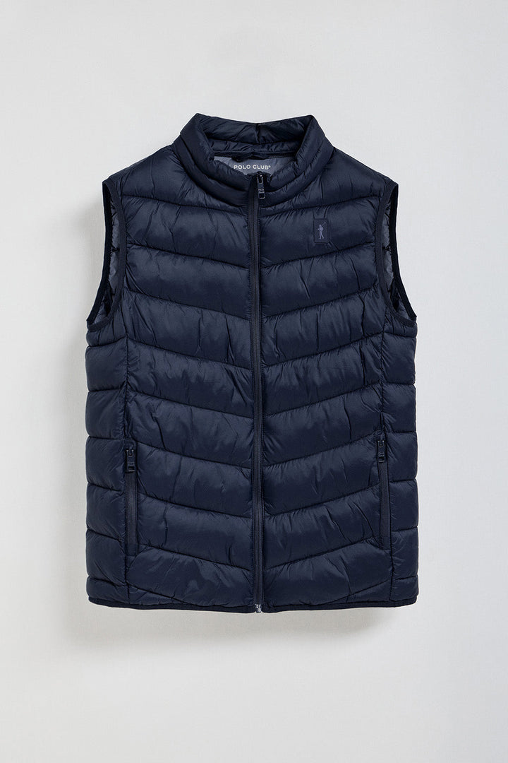 Gilet ultraleggero Chase blu marino a con toppa Rigby Go