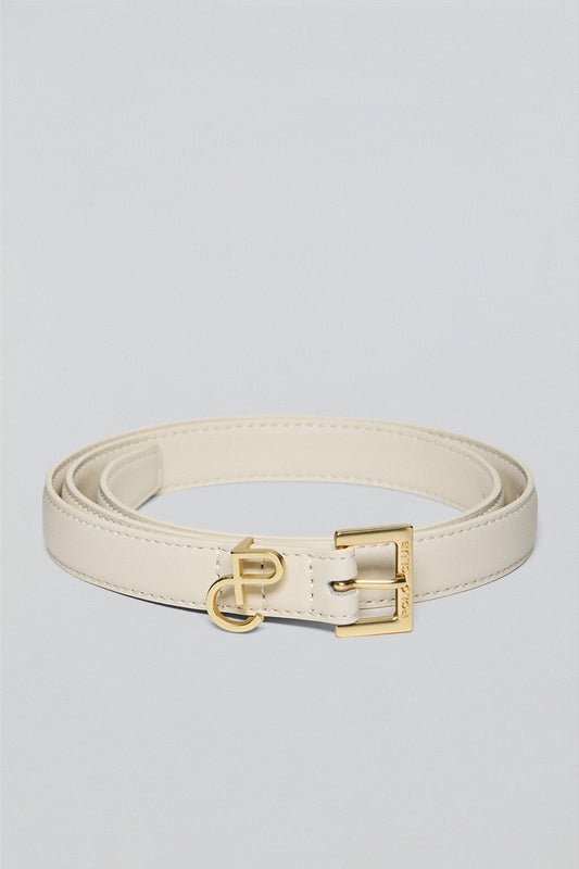 Ceinture Beth beige avec détail monogramme PC