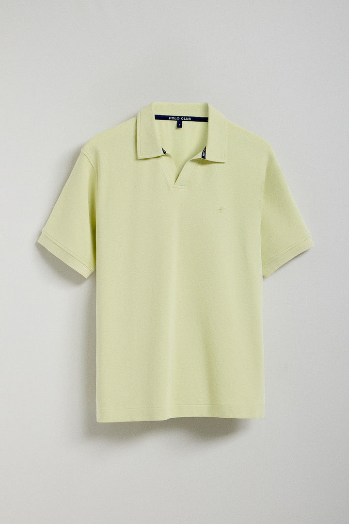 Polo Pascal verde claro sin botones con logo bordado Polo Club