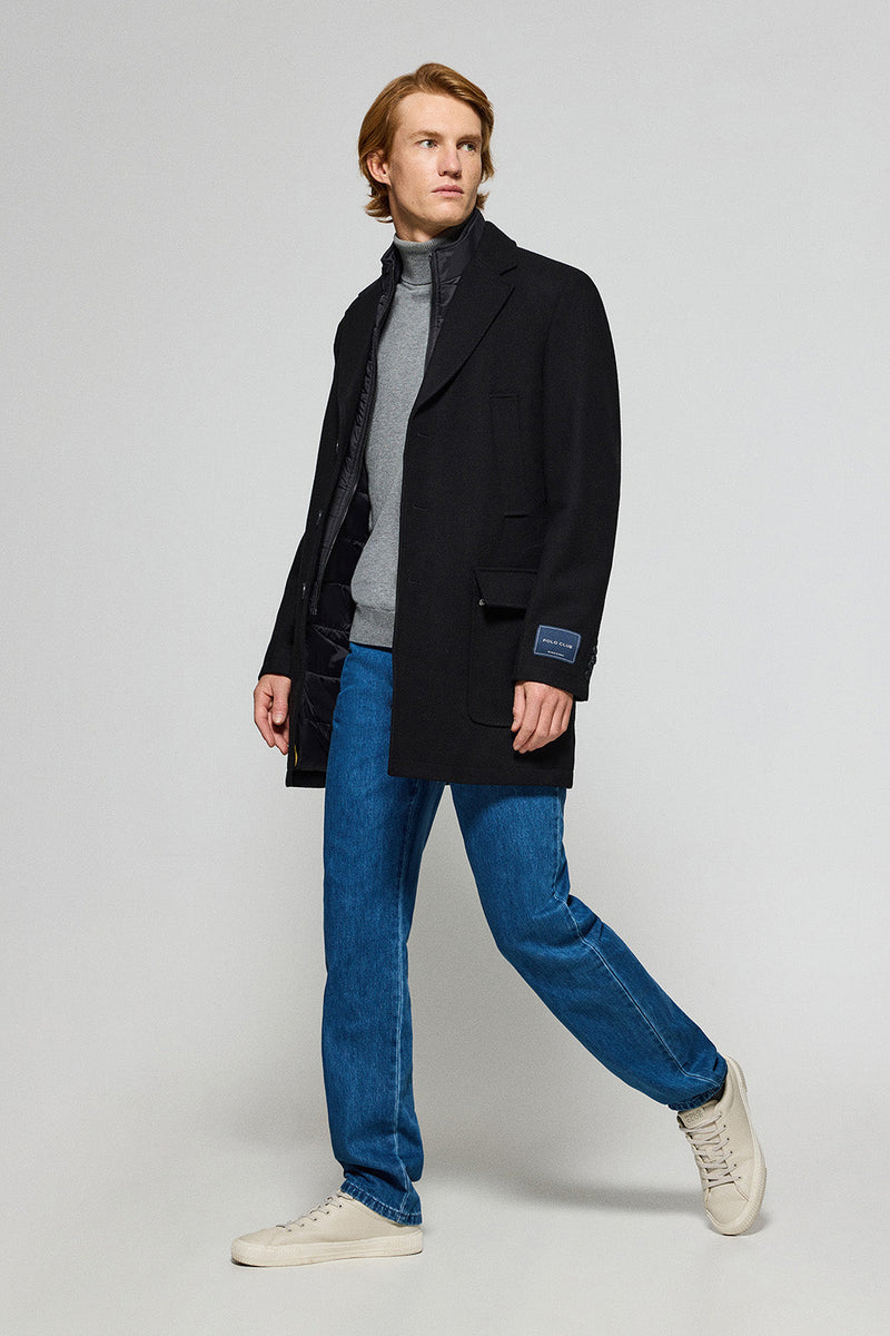 Mantel Schwarze Sneakers Kombinieren Mantel Braune Chelsea Boots