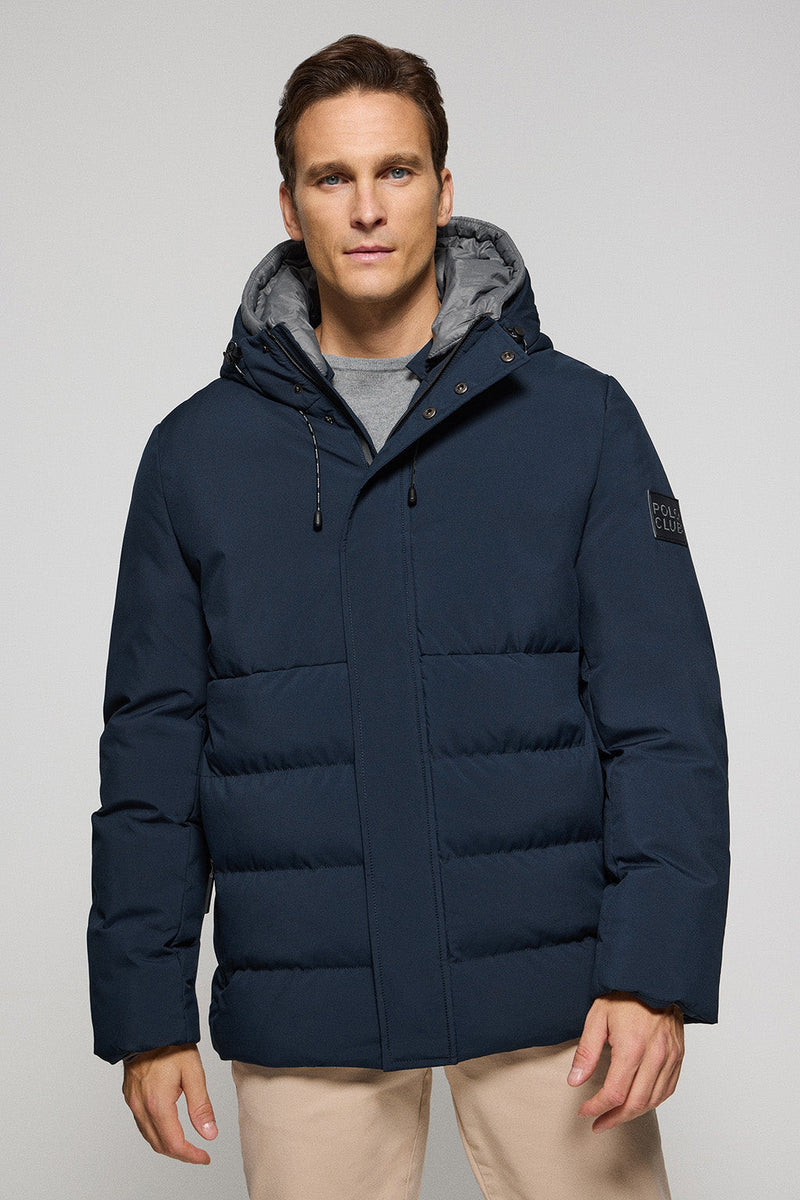 Blouson Manteau Discount Homme Manteau Bleu Marine Aspen Matelassé