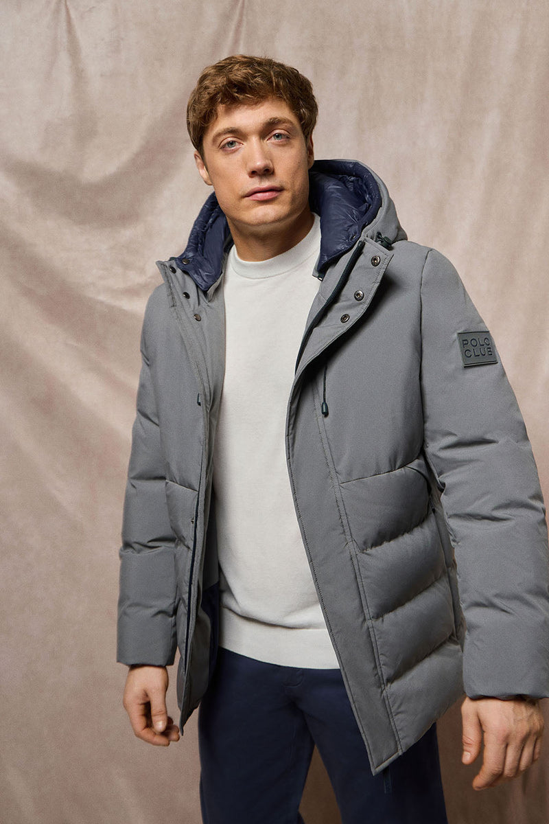 Manteau Veste MatelassÃ©e Losange Homme Manteau Gris Bitume Aspen