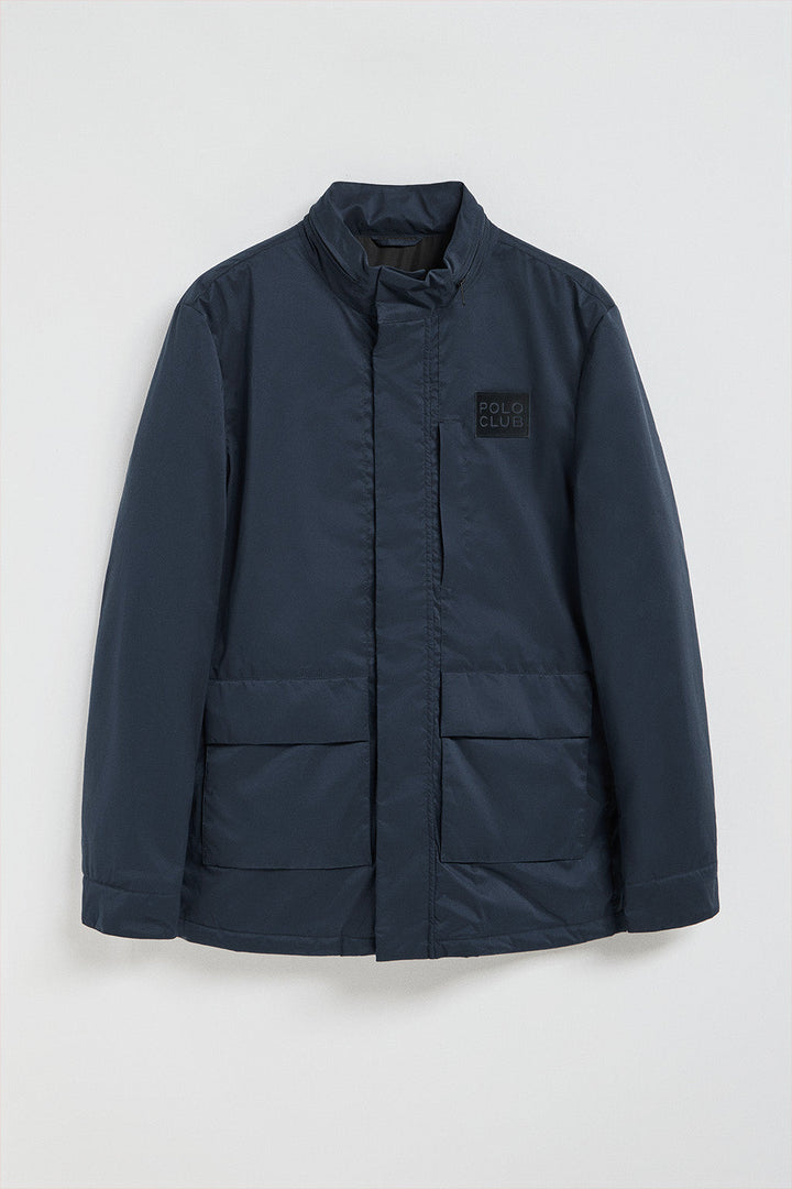 Leichter Parka Chelsea marineblau mit Logoaufnäher