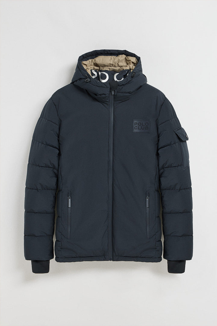 Veste St Moritz bleu marine avec capuche et détails Polo Club