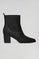 Black Ryta leather ankle boots with Polo Club logo