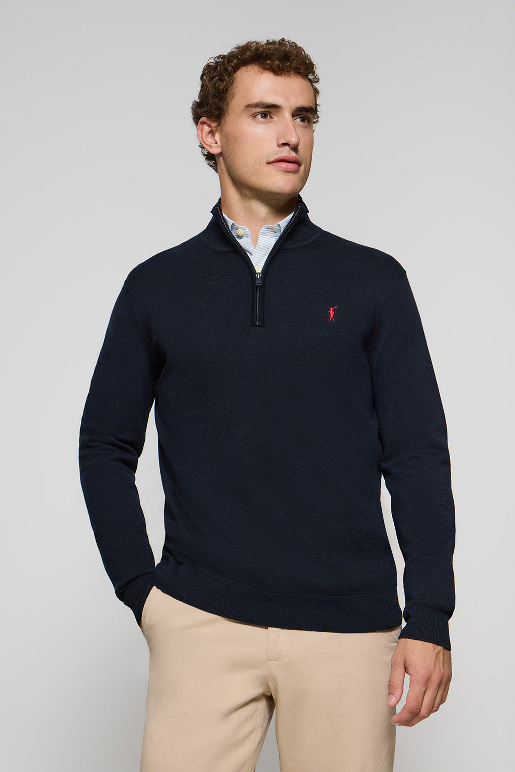 Polo with pullover on sale