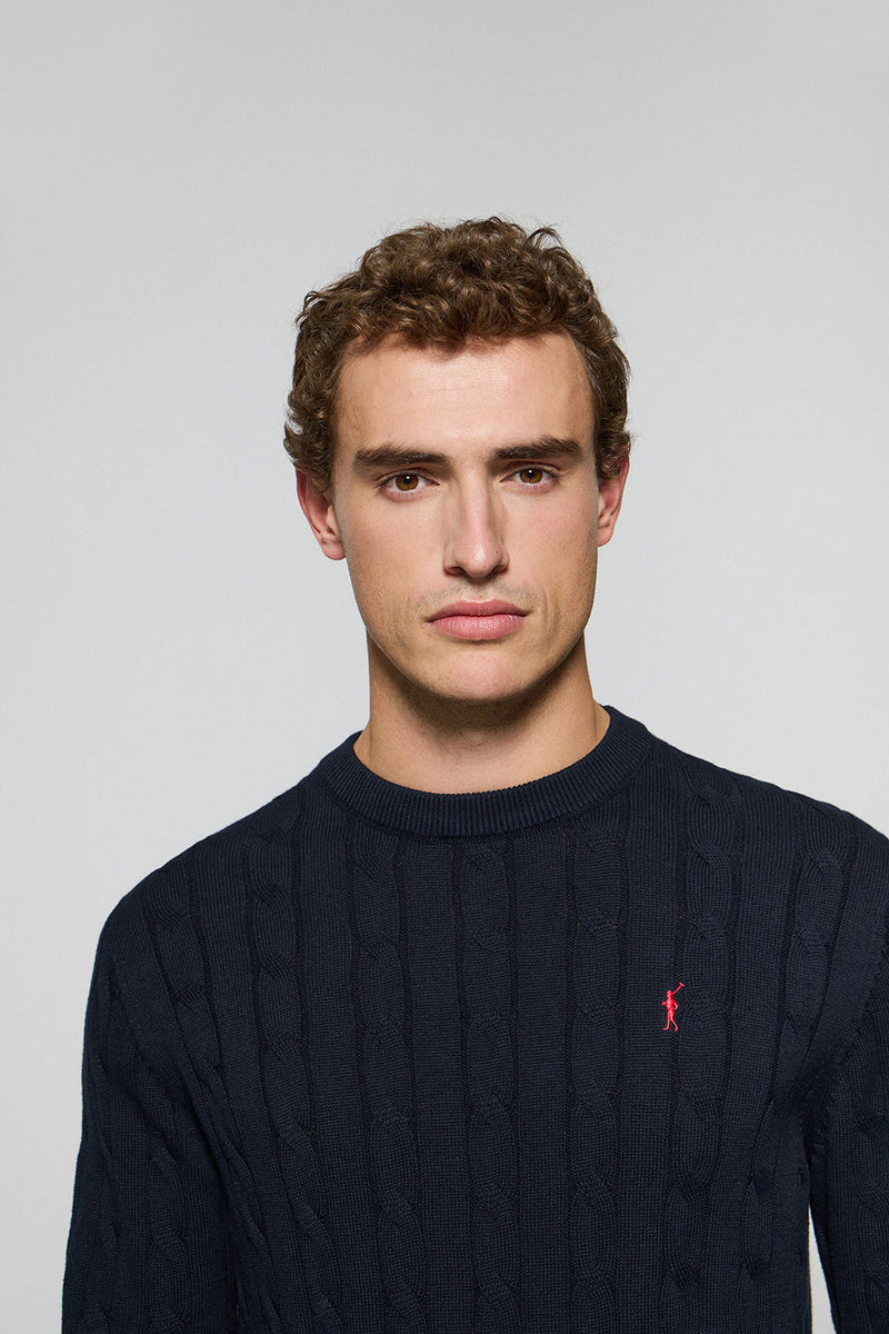 Zopfmuster Herren Pullover Wolle Strickpullover Mit Zopfmuster