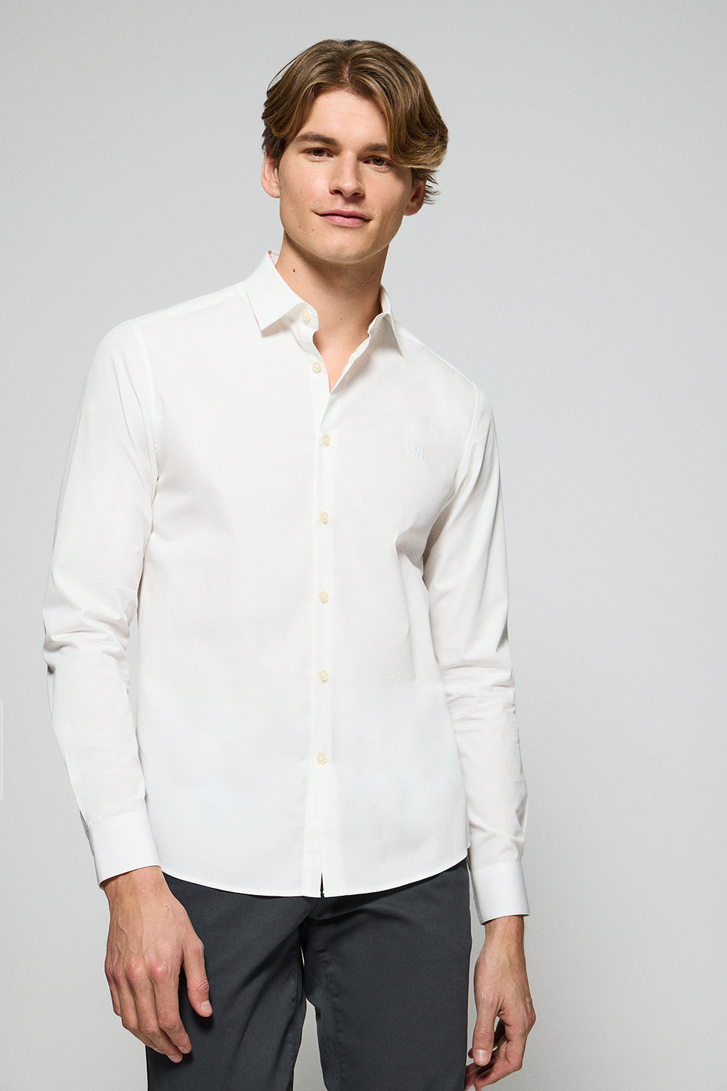 Shirt Camicia Bianca Colletto Colletto Papillon Con Camicia