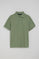 Polo à trois boutons vert jade avec logo brodé Rigby Go