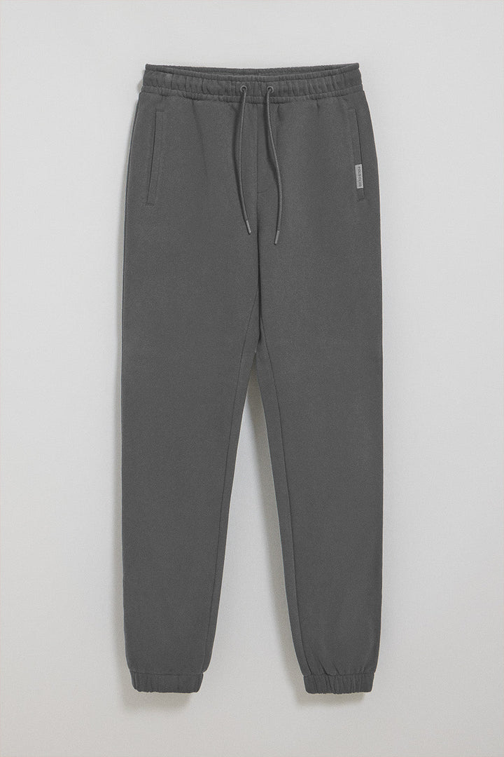 Asfaltgrijze joggingbroek met Polo Club-details