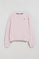 Sudadera de cuello redondo rosa con logo bordado Rigby Go