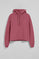 Sudadera con capucha color rosa vino con logo bordado Rigby Go