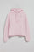 Sudadera con capucha rosa claro con logo bordado Rigby Go