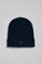 Marineblauwe beanie "Vinny" met geborduurd Rigby Go-logo