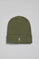 Legergroene beanie "Vinny" met geborduurd Rigby Go-logo