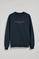 Navy-blue round-neck sweatshirt with Polo Club logo