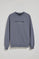 Denim-blue round-neck sweatshirt with Polo Club logo