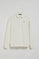 Beige sweater "Hadid" met polokraag en geborduurd Rigby Go-logo