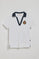 White buttonless polo shirt Nautic with nautical detail on the chest