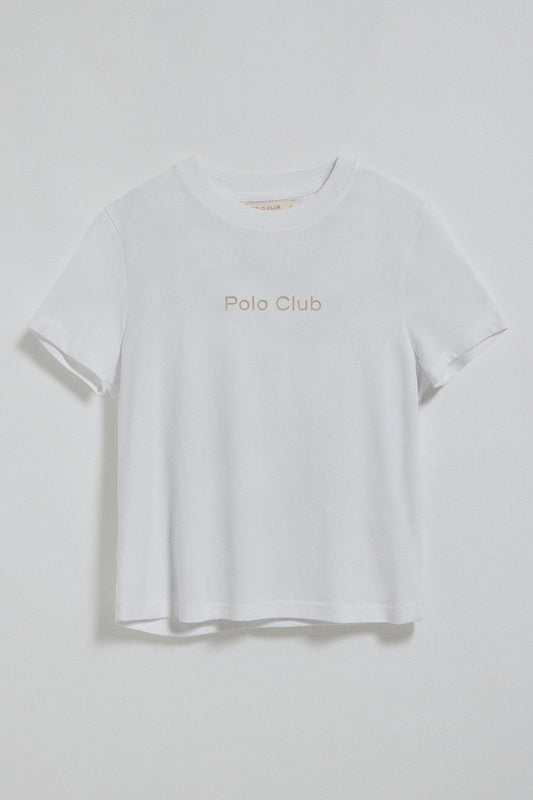 White T-shirt Tori with Polo Club Minimal Combo logo