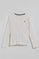 Beige long-sleeve basic T-shirt with Rigby Go logo