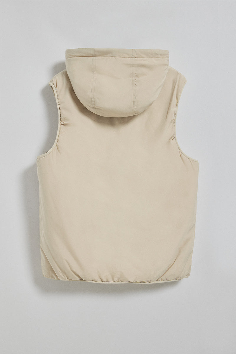 Steppweste Seamless Zara Steppweste Beige White Puffer Vest Sold
