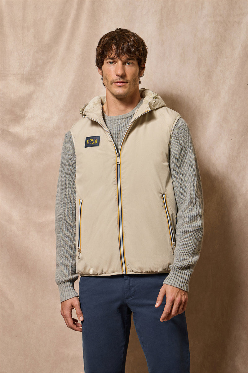 Polaire Gilet Sans Manche Beige Homme Veste Sans Manches Beige