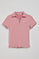 Polo Pedraza rosa cipria senza bottoni con logo Polo Club in gomma