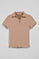 Polo Pedraza sin botones marrón suave con logo engomado Polo Club