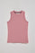 Roze basic top met ronde hals en geborduurd Rigby Go-logo